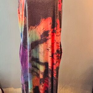 Amazon Multicolor Tie-Dye Maxi Dress
